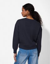 Sweatshirt - Oversized Fit - dunkelblau