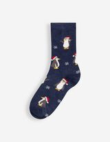 Socken - gemustert - blau