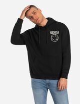 Hoodie - Afdrukken achteraan - zwart