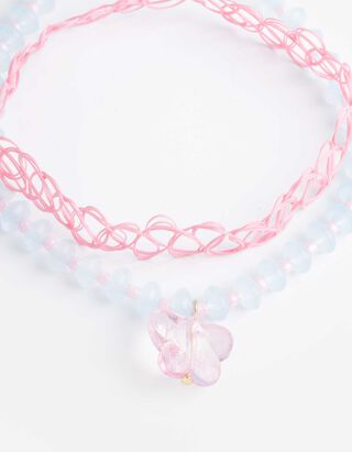 Ketting - Set van 2 - roze