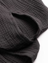 Hose - Musselin - schwarz