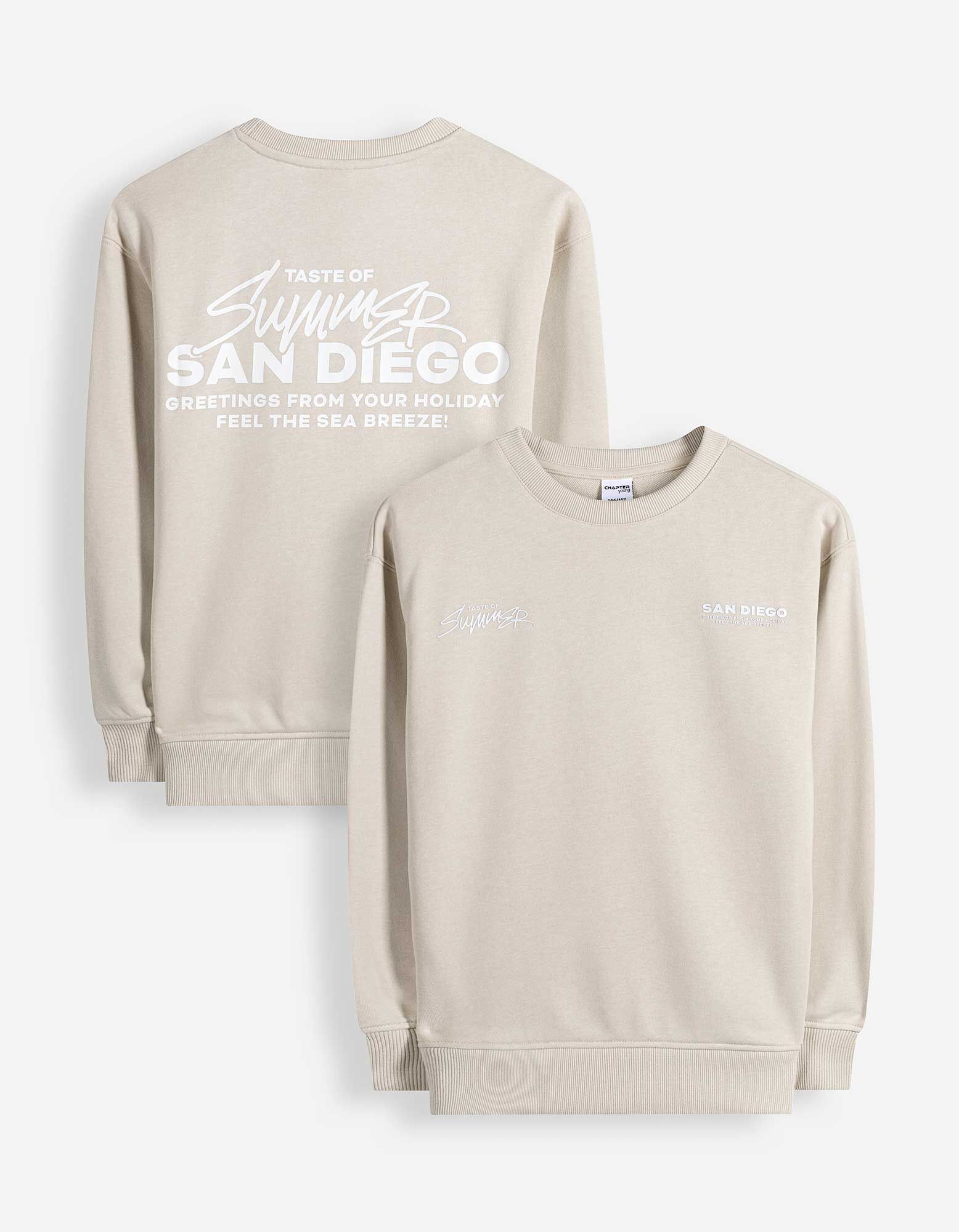 Sweatshirt - Oversized Fit - beige