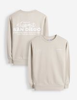 Sweatshirt - Oversized Fit - beige