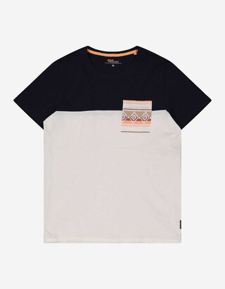 T-shirt - Poche-poitrine - blanc