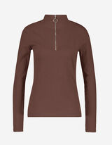 Damen Langarmshirt - Reißverschluss