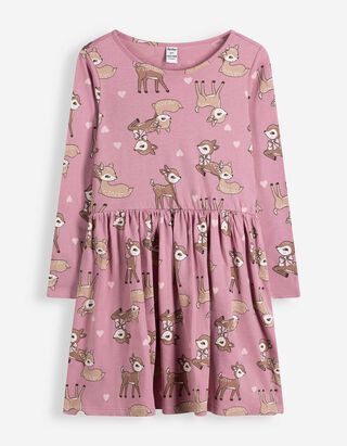 Kleid - Allover-Print - Lila