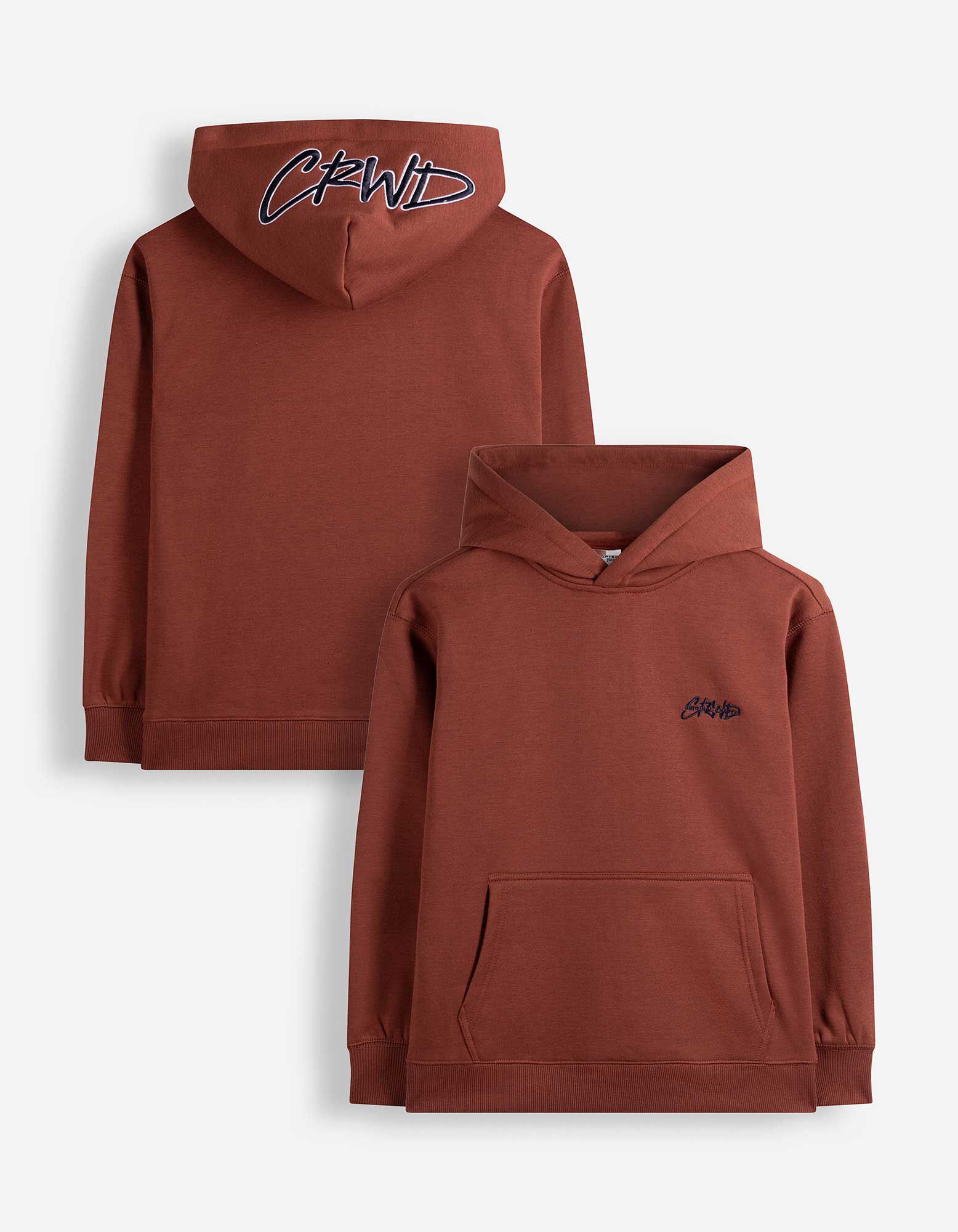 Hoodie - 3D-Applikation - Dunkelrot