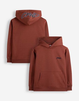Hoodie - 3D-Applikation - Dunkelrot