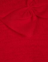 Pullover en tricot - Nœud appliqué - Rouge