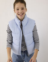 Steppweste - Stehkragen - blau