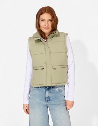 Bodywarmer - kort - donkergroen