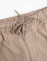 Kelnės su kišenėmis - Įvertas raištelis apačioje - sviesiai rudas