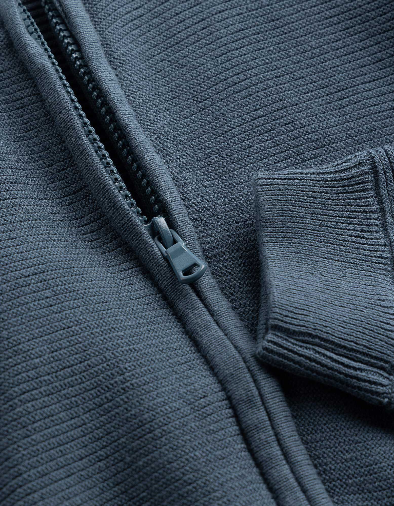 Strickjacke - Baumwolle - blau