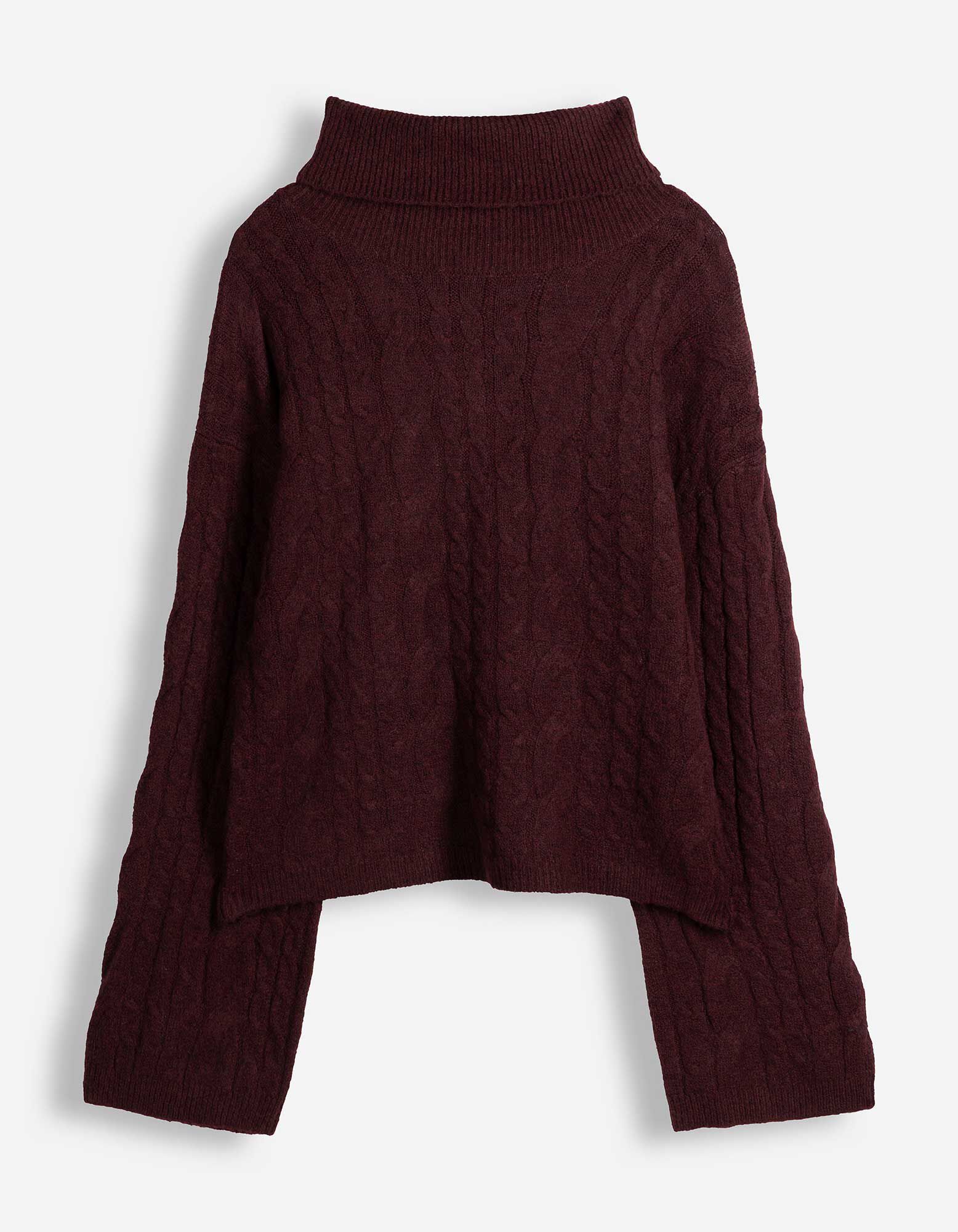 Pullover - Zopfstrick - Lila