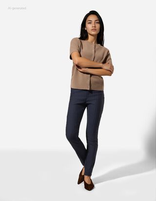 Kalhoty - Velmi přil&eacute;hav&yacute; střih Skinny Fit - tmave modra