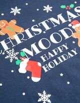 Set pigiama composto da maglietta a maniche lunghe e pantaloni - blu scuro