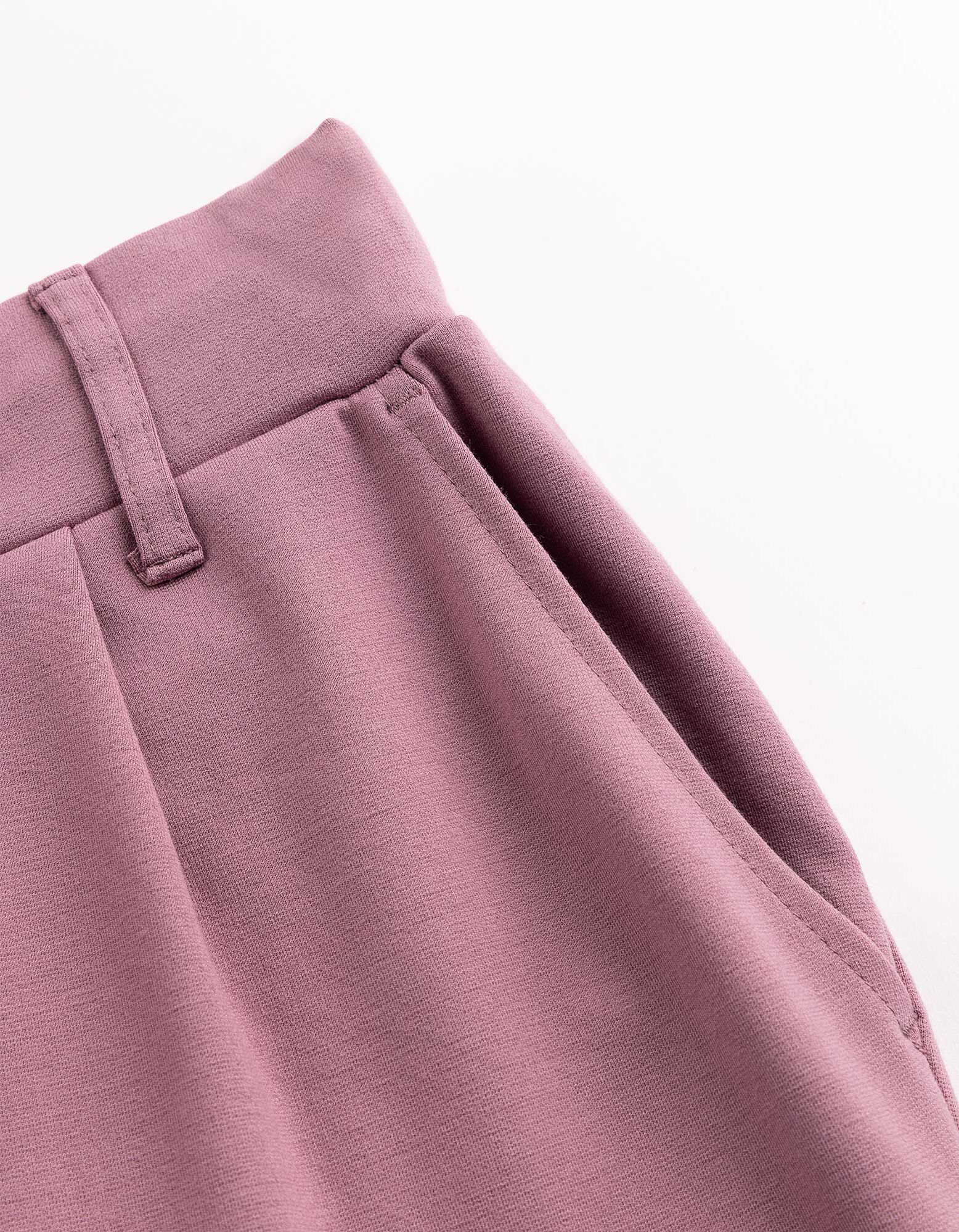 Broek - Regular fit - Bessenrood