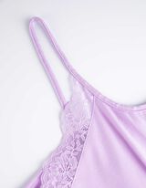 Trumpa palaidinė - Nėrinių apvadas - violetine