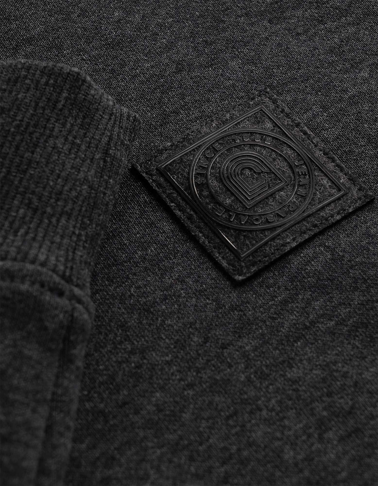 Sweatshirt - Schalkragen - Dunkelgrau