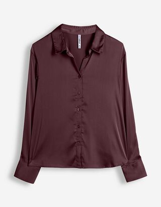 Blouse - Satijn - Paars