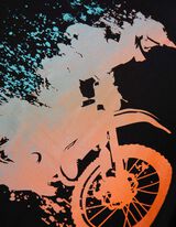 Tričko s dlhými rukávmi - Predná potlač - cierna