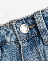 Jeans - Stickerei - blau