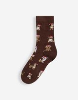 Socken - gemustert - Dunkelbraun