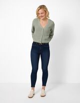 Strickjacke - Knopfleiste - Khaki