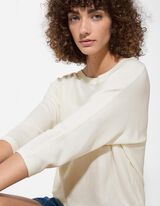 Pulóver - Pamut keverék - feher