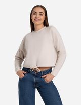 Melegítőfelső - Derekán húzózsinórral - bézs