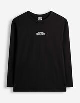 Longsleeve - Voorkantprint - Zwart