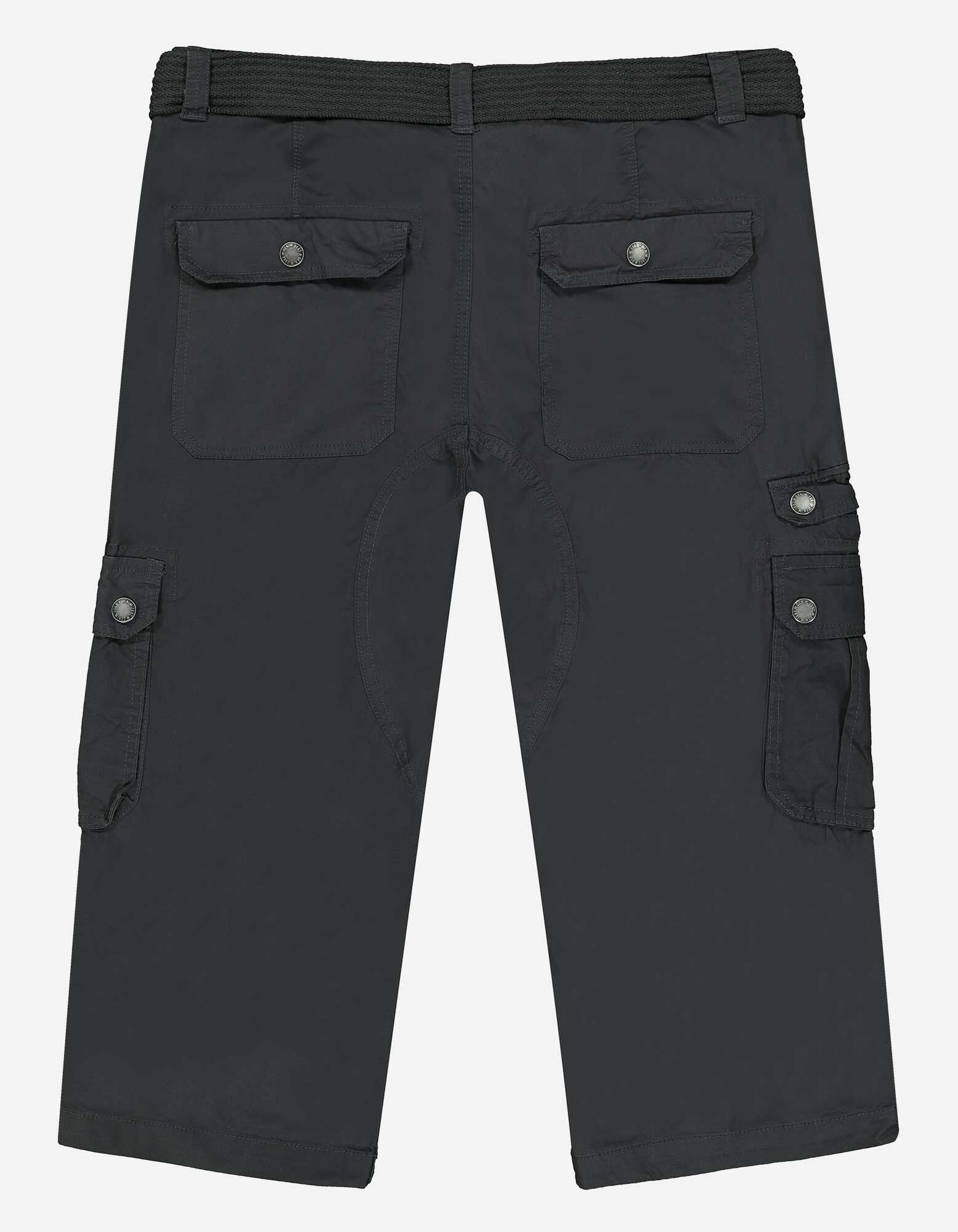 Pantaloni scurți cargo - Buzunare patch - Gri inchis