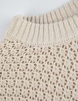 Pulóver - Perforált kötött - bezs