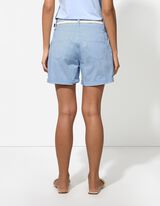 Shorts - Ziernähte - hellblau