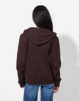 Felpa aperta - Regular Fit - marrone scuro