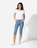 Kapri pantalone - Visoki struk - plava