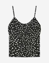 Cropped top - Slim fit - zwart