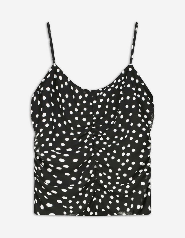 Cropped top - Slim fit - zwart