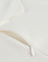 Hosszú ujjú póló - Bordázott - feher