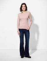 Shirt - Rippenstruktur - lila