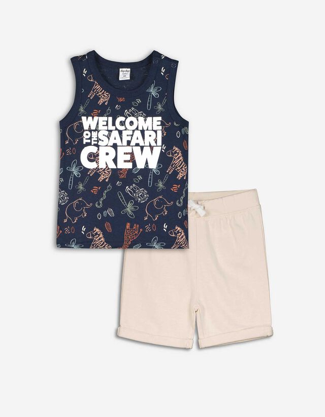 Set aus Top und Hose - Fixierter Beinumschlag