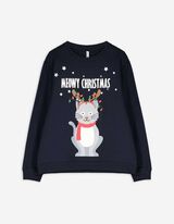 Felpa - Natale - blu scuro