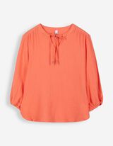 Bluse - einfarbig - Orange