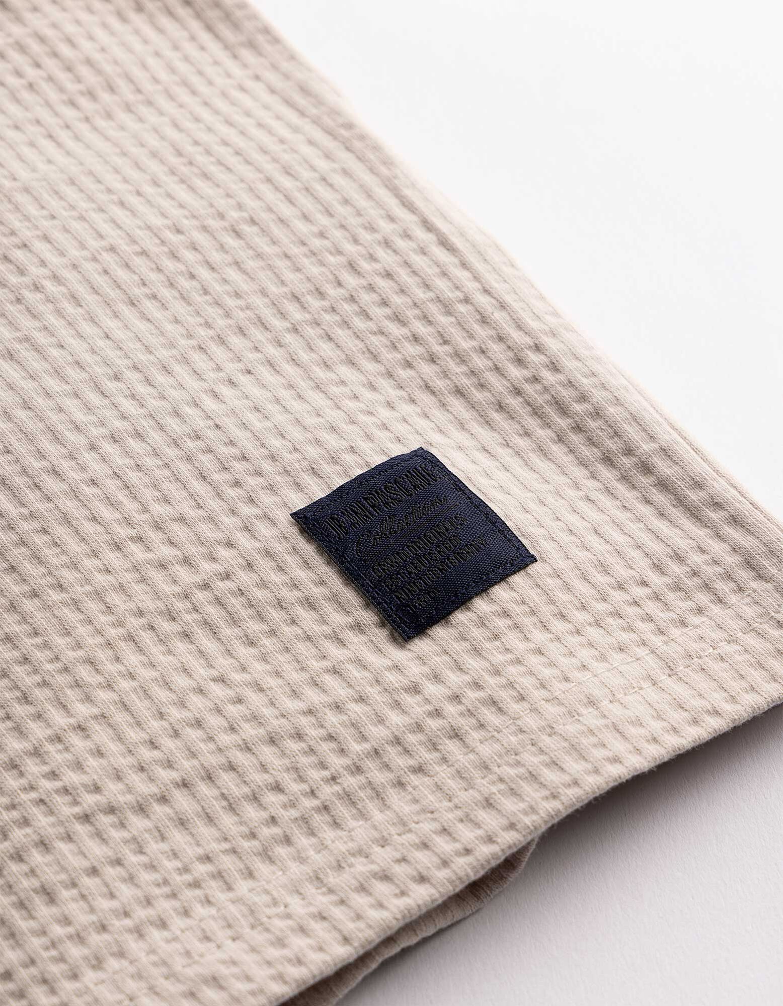 T-Shirt - Seersucker - Beige