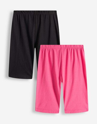 Radlerhose - 2er-Pack - pink