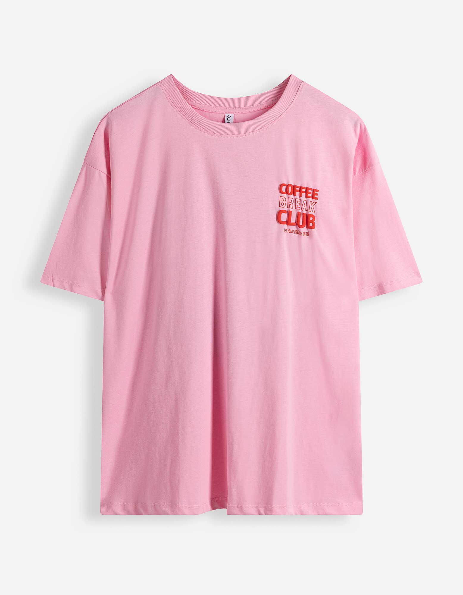 T-shirt - Dos imprim&eacute; - rose
