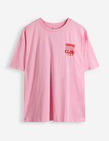 T-shirt - Dos imprim&eacute; - rose
