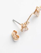 kolczyki - ozdobne kamyki - zloty