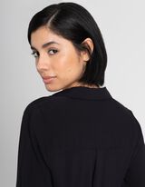 Blusa lunga - LENZING&trade; ECOVERO&trade; - nero