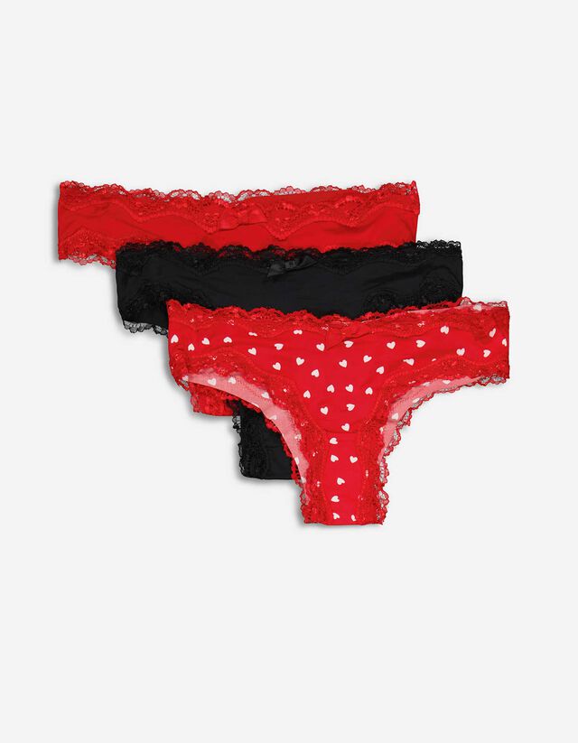 Brasiliana - Confezione da 3 pezzi - rosso